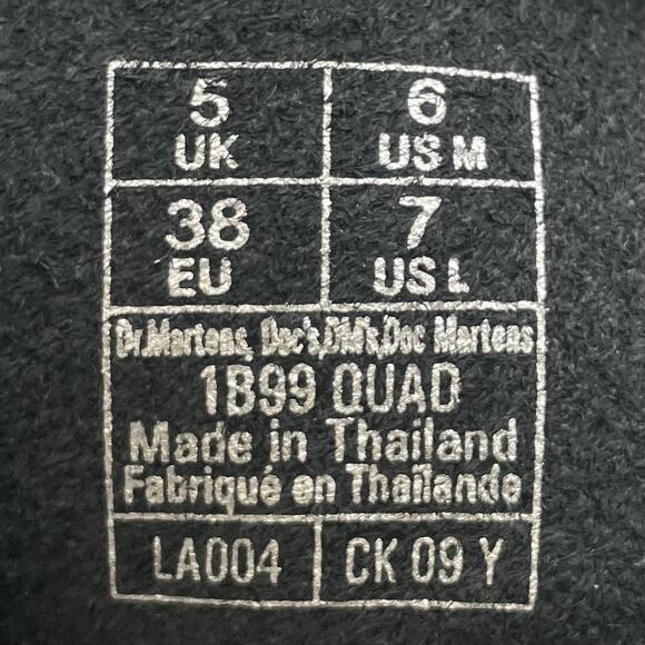 Dr. Martens Womens 1B99 Quad Mid Calf Boots US 7 EU 38 Black Lace Up Leather NIB - Picture 13 of 13